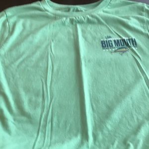 Youth XL short sleeve green j khaki fishing shirt